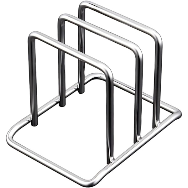 stk. 18/10 Skærebrætholder i rustfrit stål, Skærebræt opbevaring til 2 tykke XXL skærebrætter 2,9 cm 1,9 cm