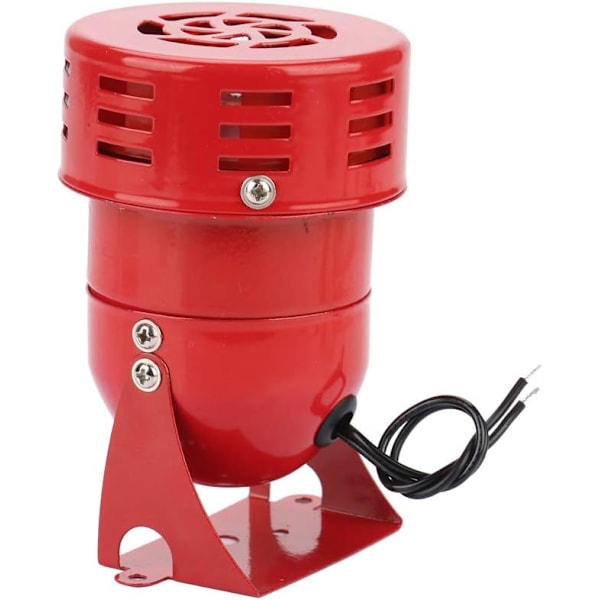 Mini Elektrisk Sirene 220V 120DB Rød Mini Alarm Metall Motor Alarmsystem Metall Motor for Fabrikk, Bygg, Veisperring