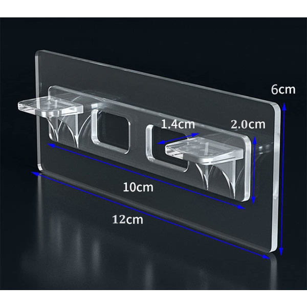 12 stk. hyldeunderstøtningsklemmer uden boring, klæbende hyldeunderstøtning
