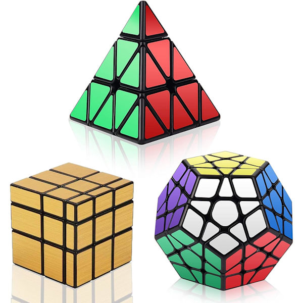 [3 Pakke] Speed ​​Cube Set, Magic Cube Pyramid Speed ​​Cube f