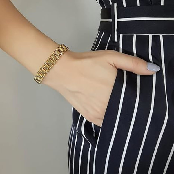 18k forgyldt armbånd til kvinder i rustfrit stål