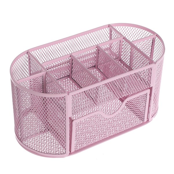 (1 musta, 1 vaaleanpunainen) 47*36*59CM Mesh-työpöydän järjestäjä, työpöydän tarvikkeet ja työtila O