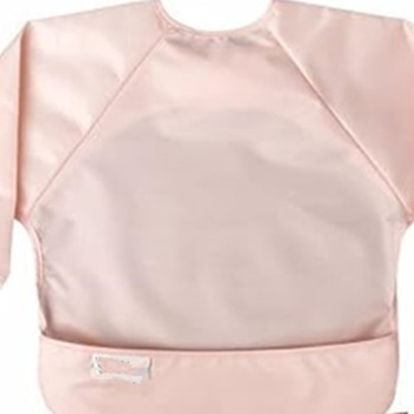 Masseresistente Baby-Sutter, 2-pak Langærmet Suttersæt, Vandafvisende Suttersæt til Småbørn, Maskinvaskbar, Pink, Bu