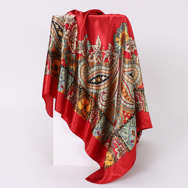 6 stk. 35” Satin Store Firkantede Hovedtørklæder - Silkelignende Hals tørklæde Hår Sovende Wraps Satin Silke Tørklæder til Kvinder
