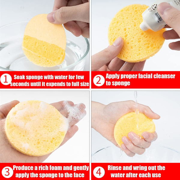 65cm Facial Sponges Cleansing, Compressed Face Sponges Cleansing