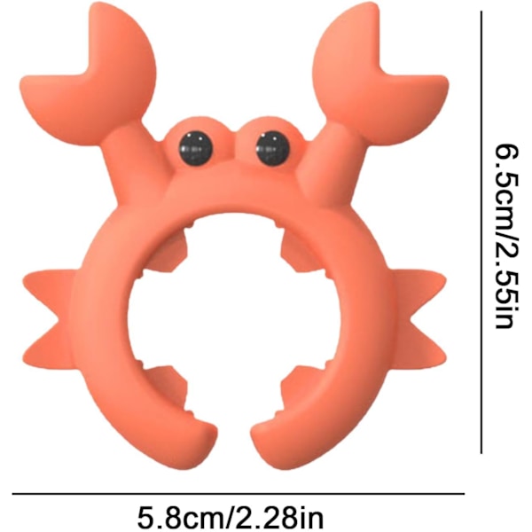 Silikone Skeholder, Redskabsholder | Krabbeformet Silikone Redskabsholder, Anti-Spild Spatelholder til Komfur, Clip-on Skeholder til Grydeholder