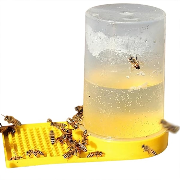 1 st Gul Honung Vattenautomat för Bin, Vattenautomat Biodlingsmaterial Plast Flytande Matningssystem Bin Biodlingsverktyg Bikupa Vattenautomat Matningsutrustning