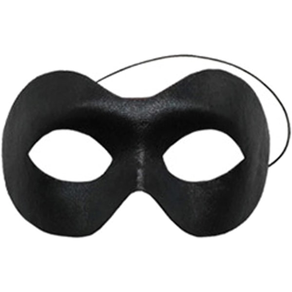 1 stk. Maskebal Maske til Mænd Sort, Halloween Venetiansk Voksen Maskebal Masker, Sort Mardi Gras Maske