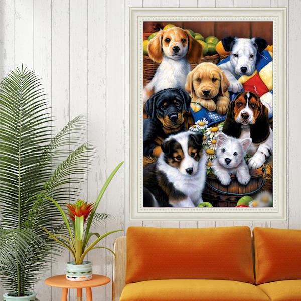 30x40cm Kit#D 5D DIY Timanttimaalaus, Koirat Timanttimaalaus,