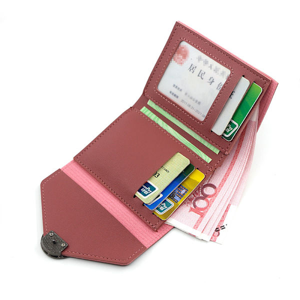 2 stk. Lille Pung til Kvinder, Ultra Tynd PU Læder Kreditkort Holder Clutch Punge til Kvinder