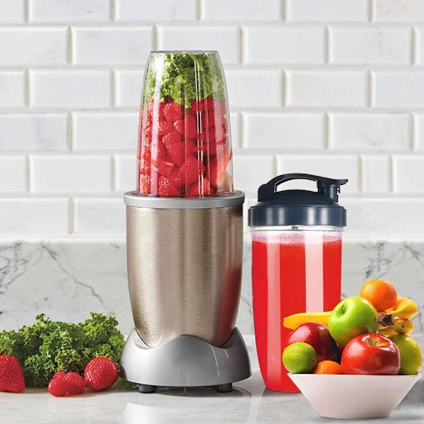 Blenderkopper for Nutribullet Blender, 32OZ kopp med klafflokk for å ta med seg, kompatibel med Nutribullet 600W 900W blendere, B