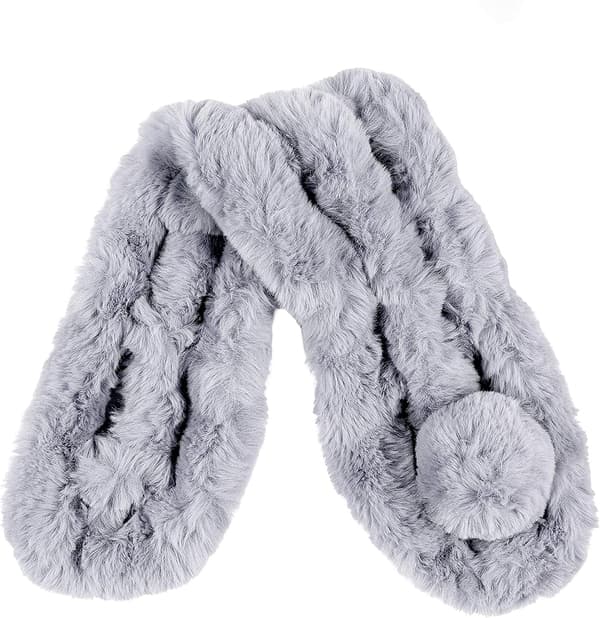 Dam Scarf med Pälskrage, Konstpäls