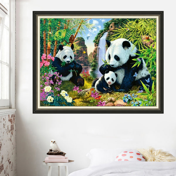 30 × 40 Stream Panda diamantmaleri (30 * 40, 1 stk) Diamant