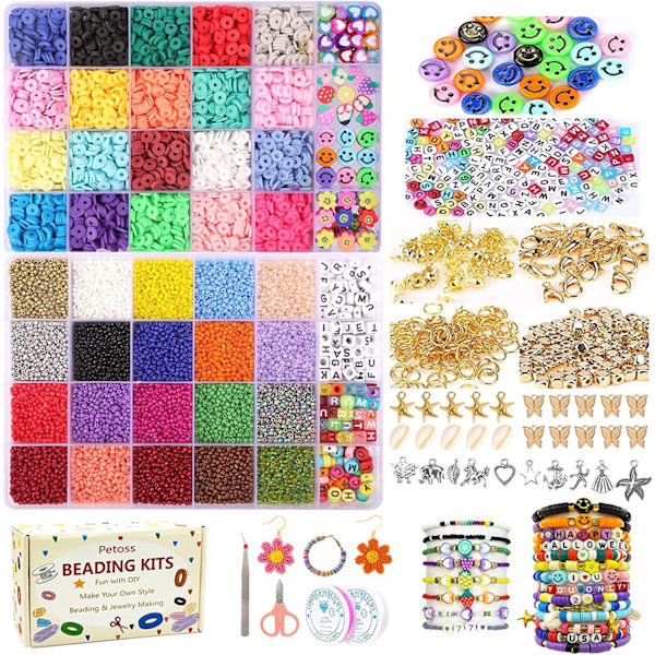 20000 stk 48-rutenett myke keramiske perler hirseperler