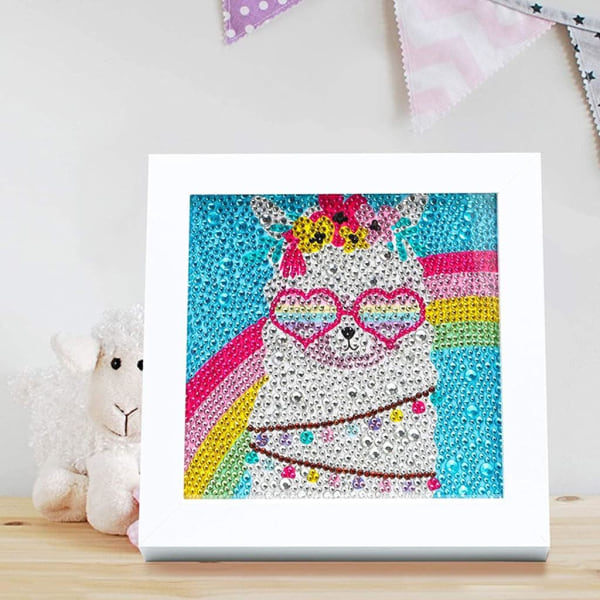 Alpaga Diamantmålning Barn Katt, 18 x 18 cm 5D DIY Broderi