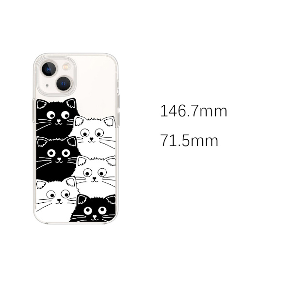 2 st fodral till Apple iPhone 13 6.1'', Transparent skyddande C