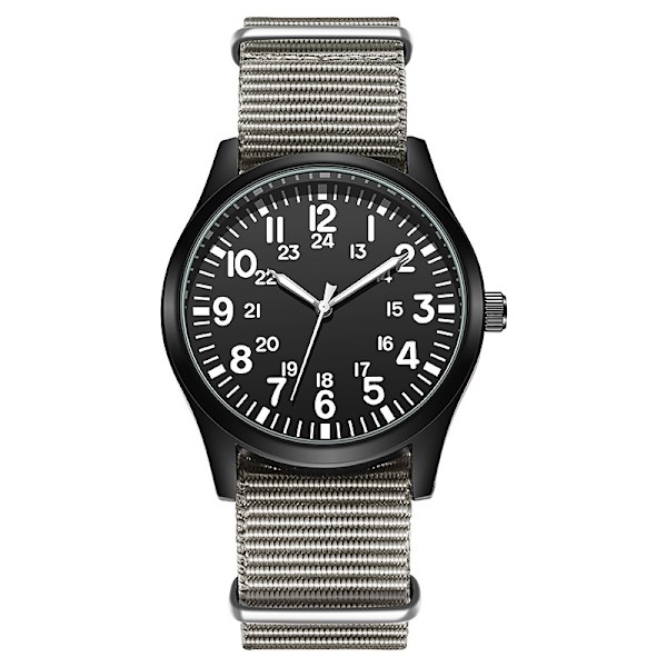 (hvid) Herreur Armbåndsure Vandtæt Analog Design Kronograf Lysende Skive Kalender Mode