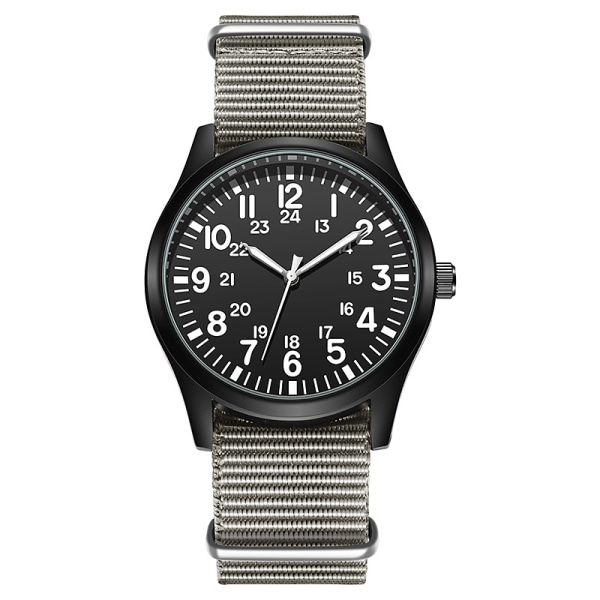 (vit) Herrklocka Armbandsur Vattentät Analog Design Kronograf Ljusstark Urtavla Kalender Mode