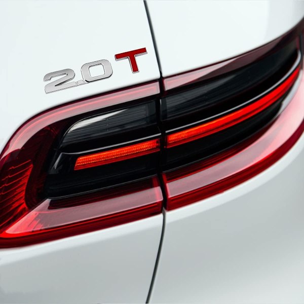Uusi Turbo Metal Trunk Emblem Badge Decal Sticker sopii Audi Ford Hyundaille 2.0T(11*2.5cm)