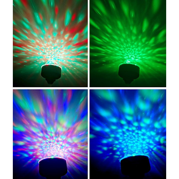 2 stk. Mini Disco Ball med nattlys, USB-bilens omgivelseslys musikkstyrt stroboskopisk magisk ball wit