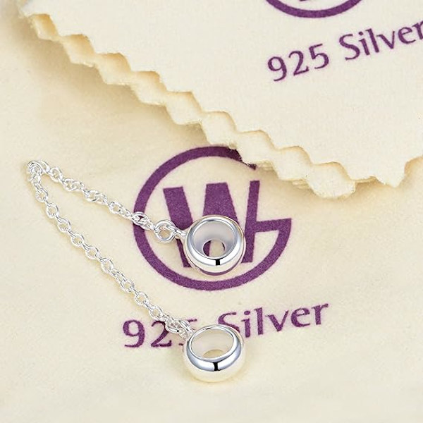 （Silver）Öppningsdiameter ca 4,5 mm, Distansberlocker 925 Ste