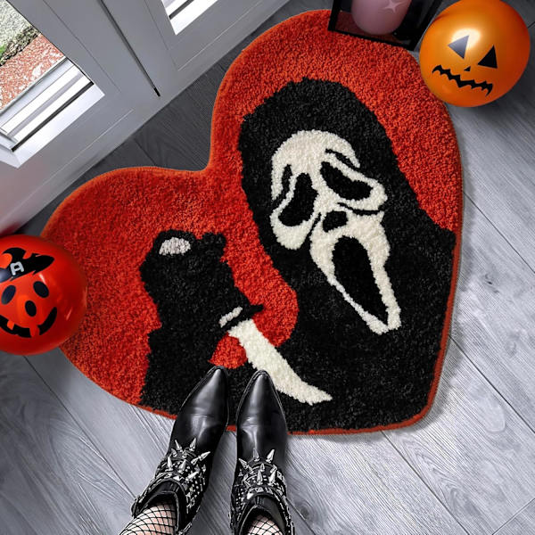 1 kpl Halloween kylpyhuoneen matto kylpymatto liukumaton, painajainen kodin sisustus jouluksi, fu Red Heart Gremlins
