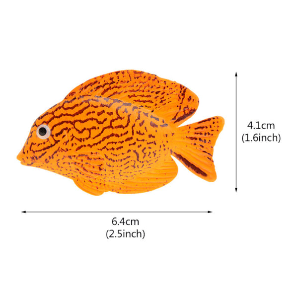 Sæt med 2 kunstige fisk til farverig akvariedekoration