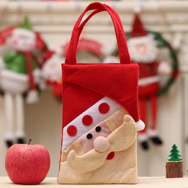 God Jul Presentpåsar, Juläpple Godis Snacks Jutesäck
