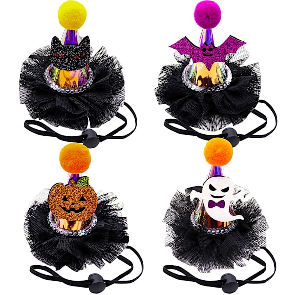 Husdjur Halloween-kostym, trollkarlshatt, cosplay-kostym för katt, hund, kanin, igelkott, chinchilla, iller