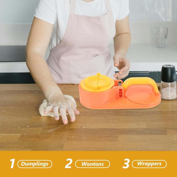 1 Set Bun Maker Dumpling Pressform 2 i 1 Dumpling Maker Manuell Deg Pressare Dumpling Wraps Press med Fylld Bun M