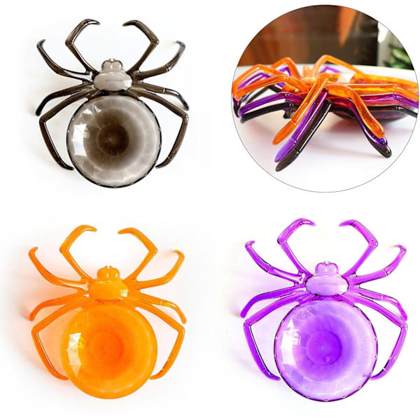 Halloween Spindelbricka Snacks Förvaring Godisplatta Fruktkorgar Torkade Frukter Snacks Skål Halloween Dekorationer För Fest