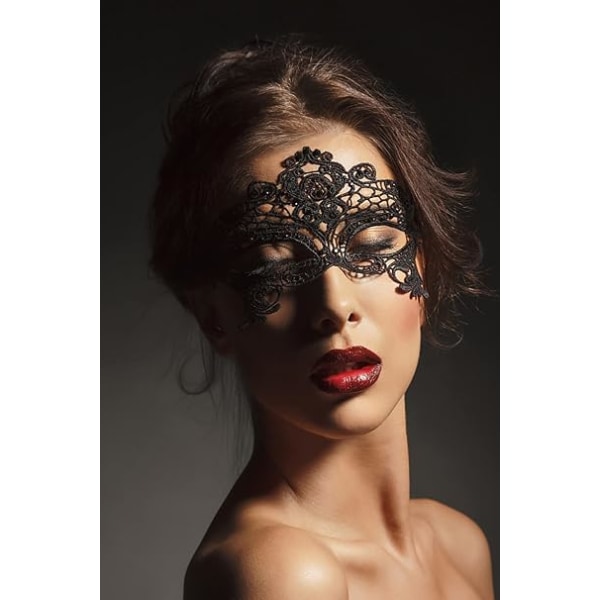 Blondemaske, venetiansk maskerade Sexy blonder svart ballmaske Halloween-fest for, halloween øyemaskedrakt