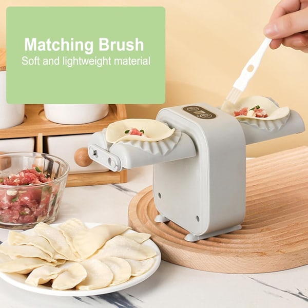 (Grå) Dumpling Maker, Automatisk Elektrisk Dumpling Maker Maskine, Nem Dumpling Maker Maskine til Køkken, Justerbar & Nem