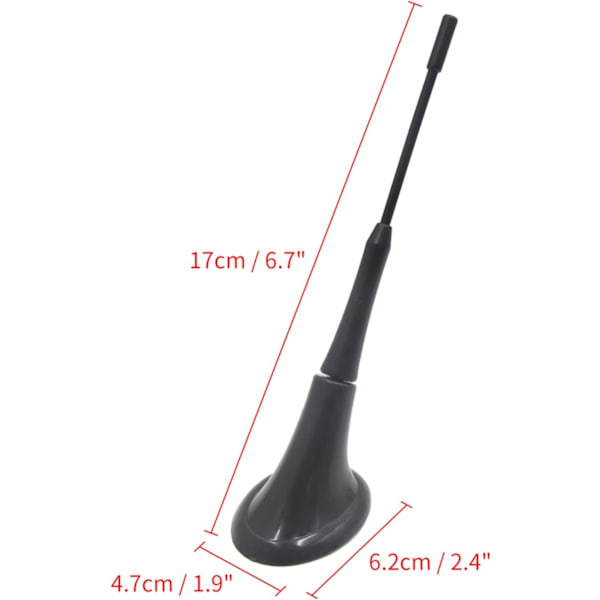 Svart Plast Limt Takantenne Dekorativ Antenne