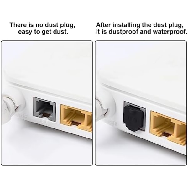 10 st RJ11 Dammskyddspluggar, Gummipluggar för Dammskydd, Dammskydd för RJ11-kontakter Telefoner