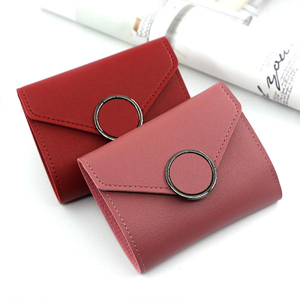 2 stk. Lille Pung til Kvinder, Ultra Tynd PU Læder Kreditkort Holder Clutch Punge til Kvinder