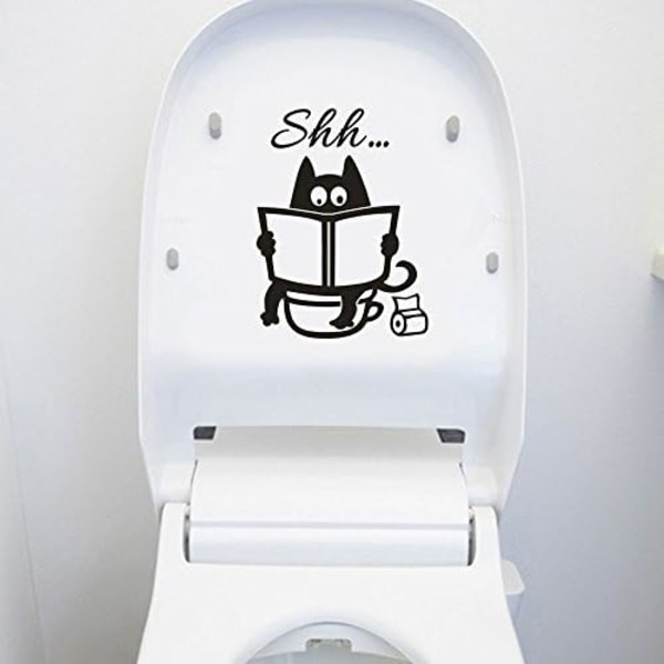 Väggdekaler Sovrum Vardagsrum Kök Citat Toalett Katt Cartoon Deco Avtagbar Vägg Tv Väggdekal (20cm x 14cm)