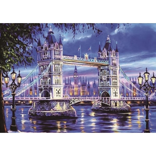30 x 40 cm ,le pont de Londres Diamantmaleri Broderie Diaman
