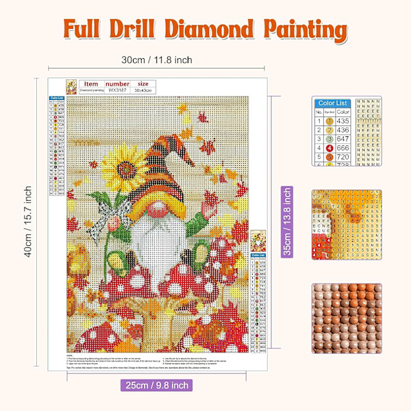 Dværge 5D diamantmaleri kit 30x40 cm G