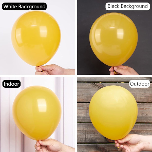 Gule balloner, 50 stk. 12 tommer latexballoner, gule balloner f