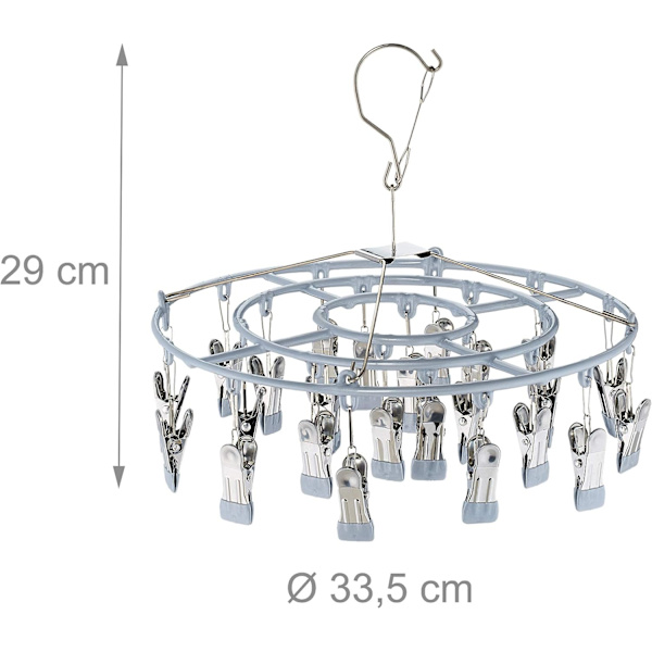 Sock Dryer för Torkställ, 24 Klämmor, Roterande Hängare, för Cam