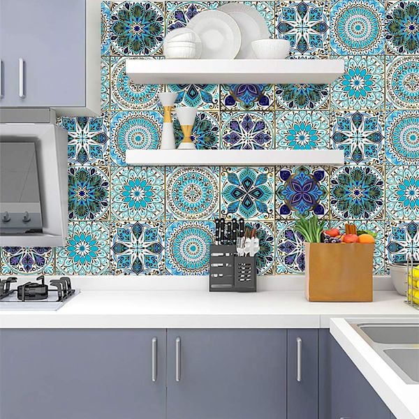 20 kpl 8 x 8 tuuman tarraa retro-tyylillä mosaiikkityyliin kylpyhuoneeseen