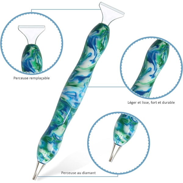 （6 x 22 x 1,8 cm） Diamond Painting Pen Kit 5D Diamond Painting Penna