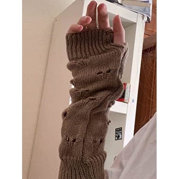 Handskartillbehör Fingerlösa Rivna Långärmade Armvärmare Y2k Armvärmare Harajuku