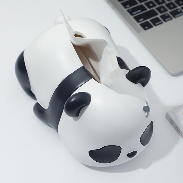 1 stk Sød Vævsæskebetræk, Harpiks Tegneserie Panda Ansigtsvævsdispenser Serviet Holder, Papir Opbevaringsboks til Soveværelse, B
