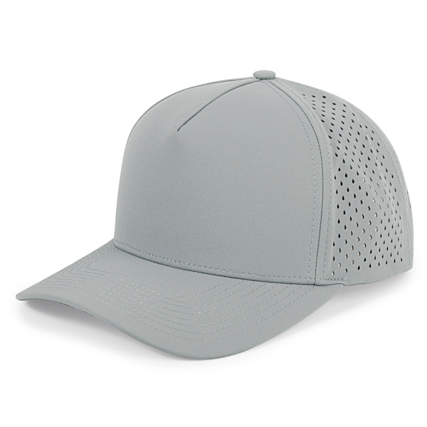 1-pakke, 5-panel buet skygge vandtæt performance snap cap gray
