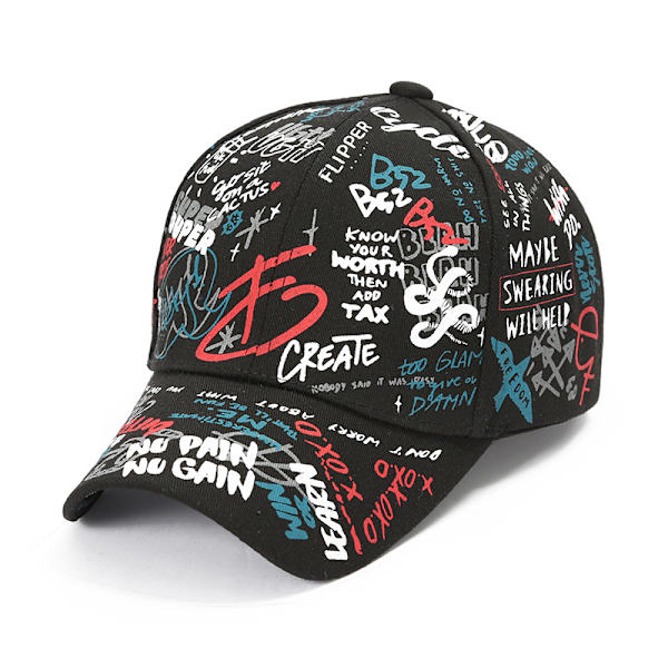Män Kvinnor Baseballkeps Tryckt Snapback Kepsmössa Mode Hip Hop Hatt Lätt Mjuk UV-skydd Sol H