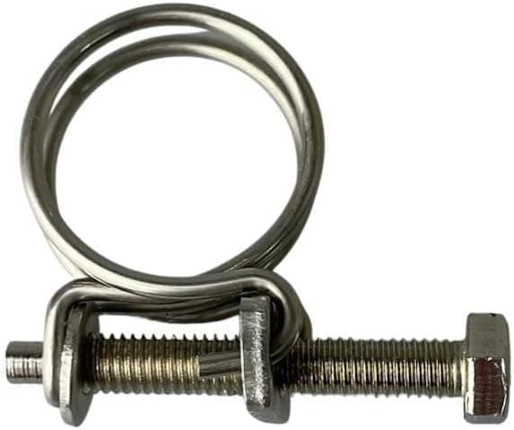 10 st 21-25 mm rostfria dubbla tråd slangklämmor för damm rör