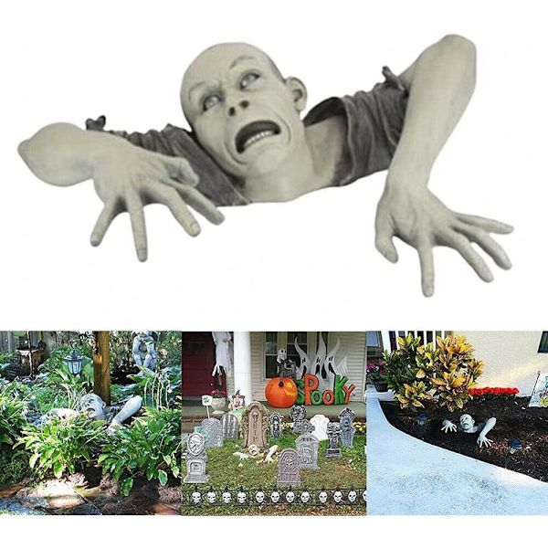 Halloween Zombie Hage Statue, Halloween Dekorasjon for Kirkegård, Patio, Plen, Hage, Festgave