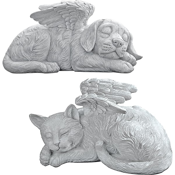 Design Toscano Memorial Cat Pet Angel Æresstatue Gravstein